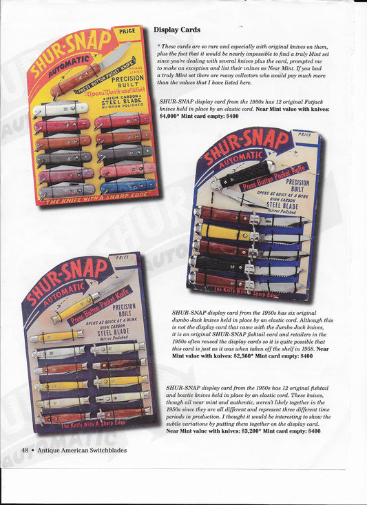 Antique American Switchblades Identification and Value Guide, Colonial Knife