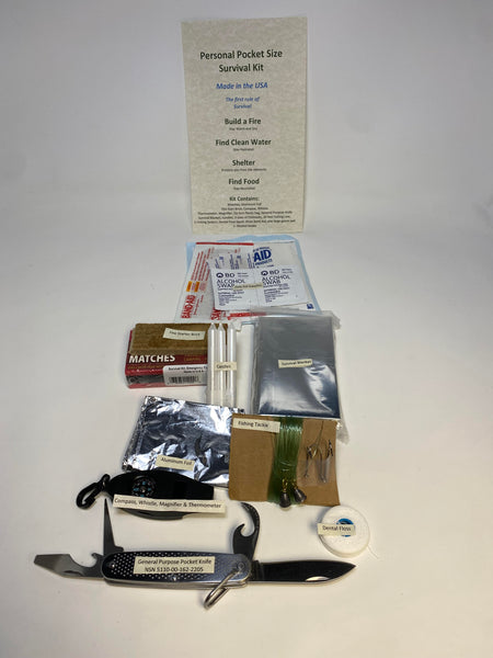 Mankit basic travelers first aid kit plus other items for the adventurer Survival kit contain basic supplies that can help people survive a natural disaster or emergency. They are used by professionals who work in remote locations.