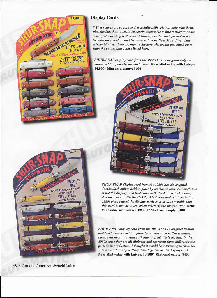 Antique American Switchblades Identification and Value Guide, Colonial Knife