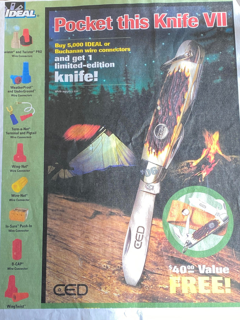 CED, Colonial Knife® and Ideal Industries collectable pocket knife limited edition 2004 and 2006